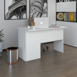 Γραφείο Εργασίας Moto Megapap Χρώμα Λευκό 110x60x75εκ.