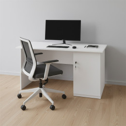 Γραφείο Εργασίας Moto Megapap Χρώμα Λευκό 120x80x75εκ.