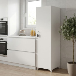 Ντουλάπι με Κλειδαριά Zehra Megapap Χρώμα Λευκό 30x32x168εκ.