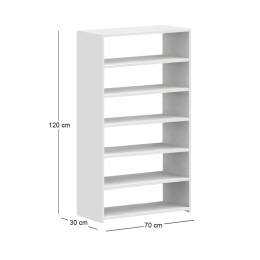 Παπουτσοθήκη Goya Megapap Χρώμα Λευκό 70x30x120εκ.