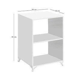 Έπιπλο Κουζίνας για Φουρνάκι Nadine Megapap Χρώμα Λευκό 60x56x85εκ.