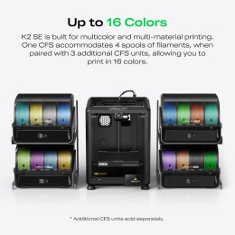 Creality k2 se Combo - With cfs fdm Semi Enclosed 3d Printer 500mm/s Multicolor 220x215x245mm