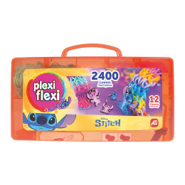 Plexi Flexi Disney Stitch Θήκη Με 2400 Λαστιχάκια & 12 Αξεσουάρ Για 5+