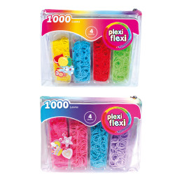 Plexi Flexi Τσαντάκι Με 1000 Λαστιχάκια & 4 Αξεσουάρ Για 5+