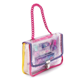 HappiHobbi Σετ Ομορφιάς Ροζ Τσάντα με Αλυσίδα Για 6+ Χρονών
