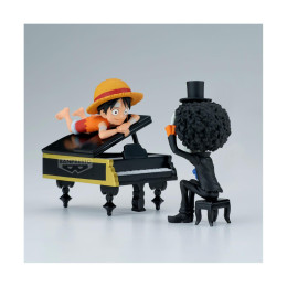 Banpresto World Collectable Figure log Stories: one Piece - Monkey D.luffy & Brook Statue (8cm) (29640)