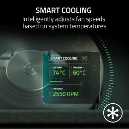Razer Laptop Cooling pad - Smart fan Control - Laptops & Macbooks 14"-18" - 3 Port usb - Chroma rgb
