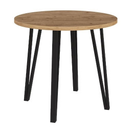 Σετ Τραπεζαρία 5τμχ Xana - Nova Megapap Χρώμα Sepet oak - Cappuccino Ø90x77,7εκ.