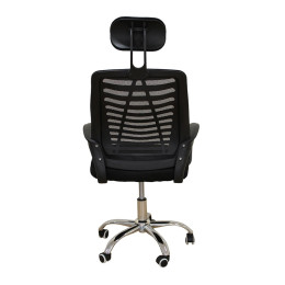 A9951 ΜΑΥΡΗ ΠΟΛΥΘΡΟΝΑ ΓΡΑΦΕΙΟΥ 59X61X42-108/51-120εκ.