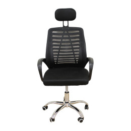 A9951 ΜΑΥΡΗ ΠΟΛΥΘΡΟΝΑ ΓΡΑΦΕΙΟΥ 59X61X42-108/51-120εκ.