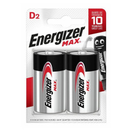 Energizer max Lr20/d Alkaline Battery (Blister) - 2 Pieces (Ene20388)