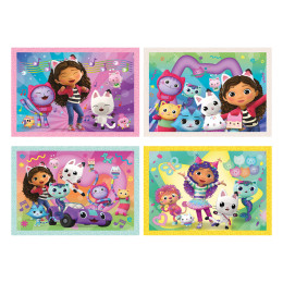 Clementoni Παιδικό Παζλ 4 in 1 Super Color Gabby's Dolhouse 12-16-20-24 τμχ