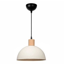 Φωτιστικό Οροφής Talis Megapap e27 Μεταλλικό Μονόφωτο Χρώμα Κρεμ Ø25x100εκ.