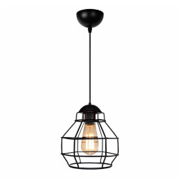 Φωτιστικό Οροφής Rilo Megapap e27 Μεταλλικό Μονόφωτο Χρώμα Μαύρο Ø16x100εκ.