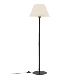 Φωτιστικό Δαπέδου Vilo Megapap e27 Μεταλλικό - Ύφασμα pvc Χρώμα Μαύρο - Λευκό Ø35x152εκ.