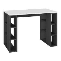 Γραφείο Εργασίας Colmar Megapap Χρώμα Ανθρακί - Λευκό 106x50x75εκ.