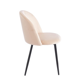 RIO BEIGE VELVET ΥΦΑΣΜΑ ΚΑΡΕΚΛΑ ΜΕΤΑΛΛΙΚΗ 50X52X81εκ.