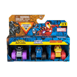 Spin Master Marvel Monster Jam: Mini Jams - Winter Soldier / Captain America / war Machine 3 Pack Bundle (20149560)