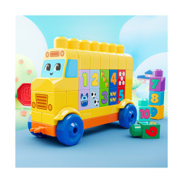 Fisher-Price:  Mega Bloks: Construction Sets - School bus With Numbers (Jkg34)