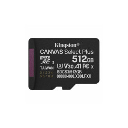 Kingston Microsd 512gb Canvas Select+ g3 150mb/s Adap (Sdcs3/512gb) (Kinsdcs3-512gb)