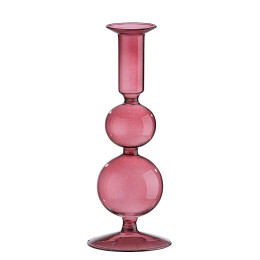 Κηροπήγιο ArteLibre Διάφανο/Μελί Γυαλί 20.5cm