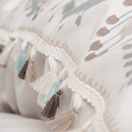 Σετ Παπλωματοθήκη Asilo Cotton box 4 τμχ Διπλή (200x220) Χρώμα Καφέ - Λευκό