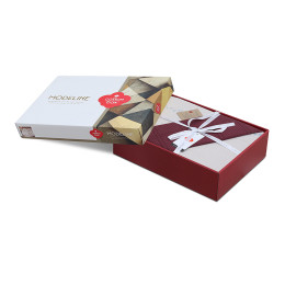 Σετ Παπλωματοθήκη Flos Cotton box 4 τμχ Διπλή (200x220) Χρώμα Μπορντώ