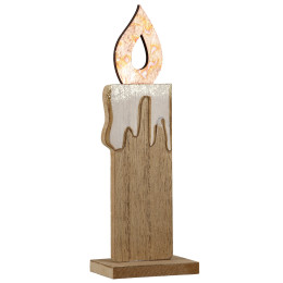 Ανάγλυφο Σταντ Κερί 'Otonal' MDF Εκρού/Πορτοκαλί 5x7x20.5cm