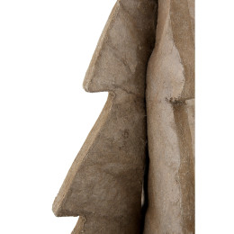 Διακοσμητικό Αντικείμενο Χριστουγεννιάτικο Δέντρο 'Nordic' Χαρτοπολτός Καφέ 10.5x11.5x17.5cm