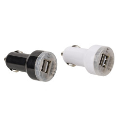 Φορτιστής Αυτοκινήτου Με 2 USB Θύρες 1Ah/2.1Ah Και Φως LED Σε 2 Χρώματα
