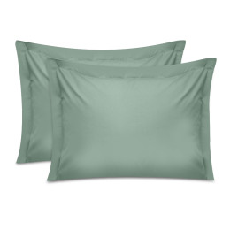 Μαξιλαροθήκες Ύπνου Tonne Cotton box σετ 2 τμχ Χρώμα Πράσινο 50x70+5εκ.