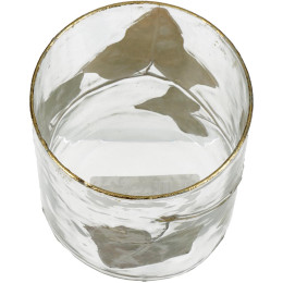 Κηροπήγιο ArteLibre Φύλλο Διάφανο Γυαλί 10x10x13cm