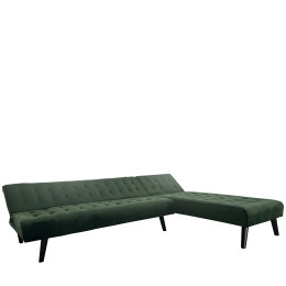 Καναπές Κρεβάτι Γωνιακός ArteLibre MAGUS Πράσινο Ύφασμα 254x77/163x74cm