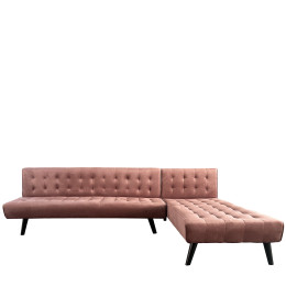 Καναπές Κρεβάτι Γωνιακός ArteLibre MAGUS Σάπιο Μήλο Ύφασμα 254x77/163x74cm