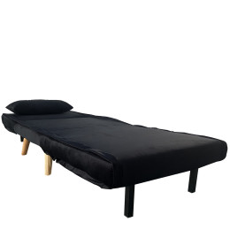 Πολυθρόνα ArteLibre ALFHARD Μαύρο Ύφασμα 77x80x79cm