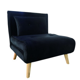 Πολυθρόνα ArteLibre ALFHARD Μαύρο Ύφασμα 77x80x79cm