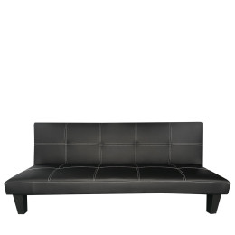 Καναπές Κρεβάτι Τριθέσιος ArteLibre ERYNDOR Μαύρο PU 186x90x82cm