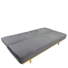 Καναπές Κρεβάτι Τριθέσιος ArteLibre CELESTE Γκρι Ύφασμα 193x85x88cm