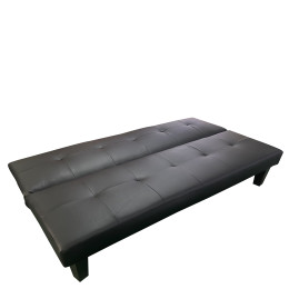 Καναπές Κρεβάτι Τριθέσιος ArteLibre NAHELE Μαύρο PU 179x82.5x78cm