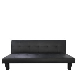 Καναπές Κρεβάτι Τριθέσιος ArteLibre NAHELE Μαύρο PU 179x82.5x78cm