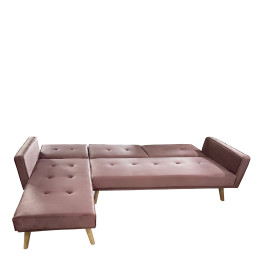 Καναπές Κρεβάτι Γωνιακός ArteLibre EMILIA Σάπιο Μήλο Ύφασμα 267x153x85cm