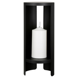 Διακοσμητικό Αντικείμενο (LED) 'Shelter' Μέταλλο/Συνθετικό Μαύρο 36x15cm