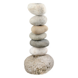 Κηροπήγιο Φυσική Πέτρα Γκρι Φυσικά Χρώματα 11X9X23Cm 11X9X23Cm