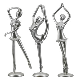 Φιγούρα Μπαλαρίνα ArteLibre Ασημί Polyresin 10x9.5x29.5cm Σε 3 Σχέδια