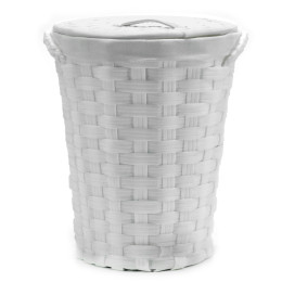 Καλάθι Απλύτων Λευκό Φ43cm