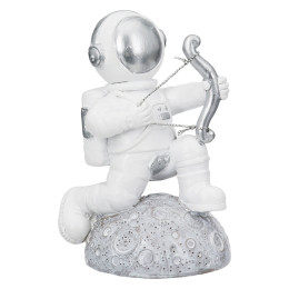 Figure Astronaut Poly White Silver Ποικιλία 3 φορές 11X5X12Cm 11X5X12Cm