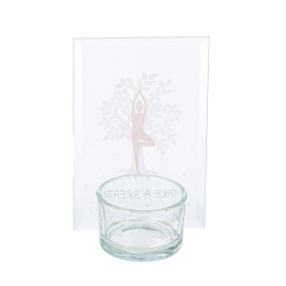 Θήκη Ρεσώ ArteLibre Namaste Διάφανο Γυαλί 8x5x12cm Σε 2 Σχέδια