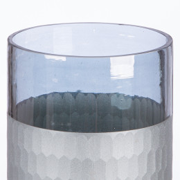 Ανεμοφωτιστικό 'Canus' Γυαλί Γκρι/Ασημί 10x10cm