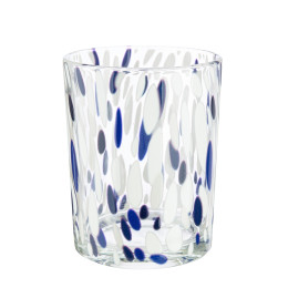 Φανάρι Κυλινδρικά Γυάλινα Σκεύη Μπλε Διαφανές Λευκό D10X13Cm D10X13Cm