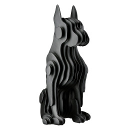 Figure Dog Synthetic Resin Black 13X15X29Cm 13X15X29Cm